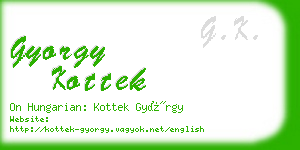 gyorgy kottek business card